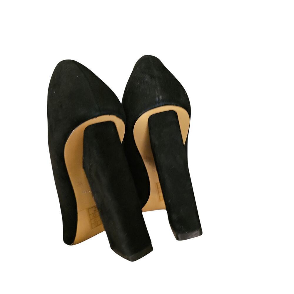 H by Halston Laurel black suede stud heels sz 6.5 SH70 - Picture 6 of 6